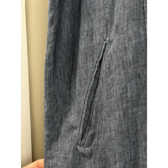 Vikolino Women's L/XL 100% Blue European Linen Sleeveless Long Vest Lagenlook - Picture 3 of 14